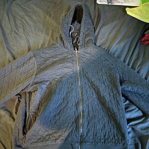 Quilted Black Zip-Up Jacket